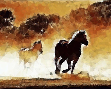 Horses in action