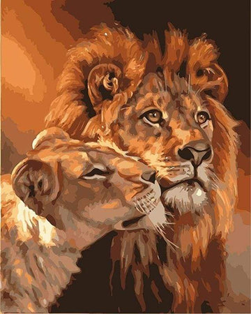 Lion and Lioness Couple