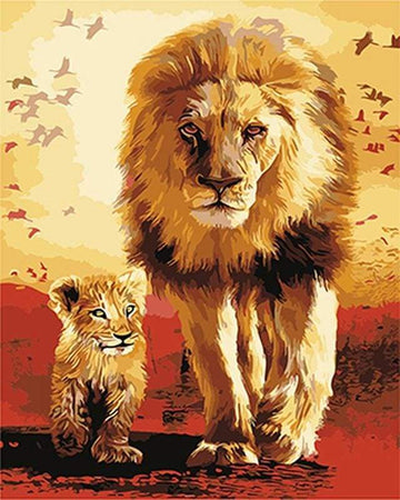 Lion and cub