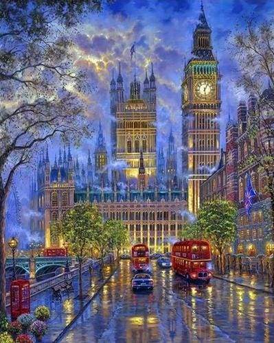 London in the dusk