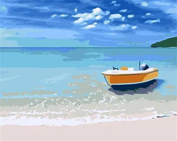 Lonely Boat In Seashore