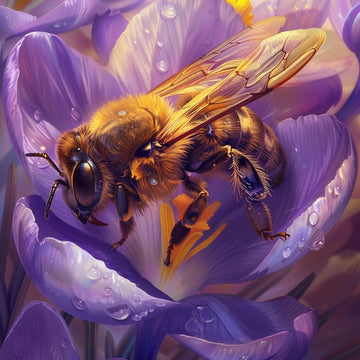 Morning Bee on Crocus