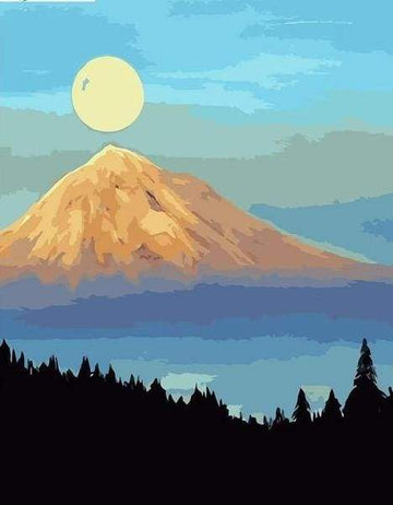 Mountain and Full Moon