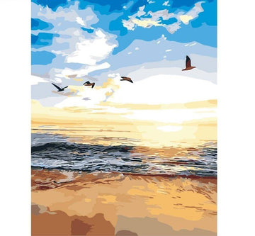 Original Painting Of A Sunrise Over The Sea