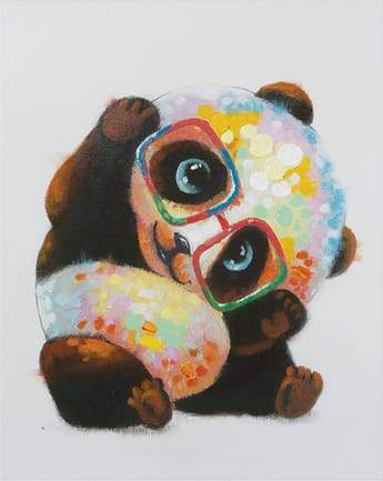 Panda With Glasses
