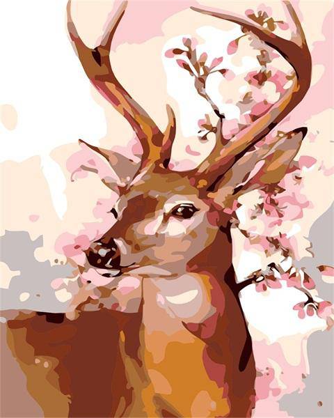 Pink Flower Beauty Deer