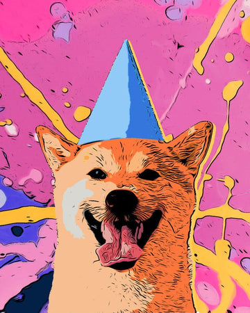 Pop Art Smiling Dog