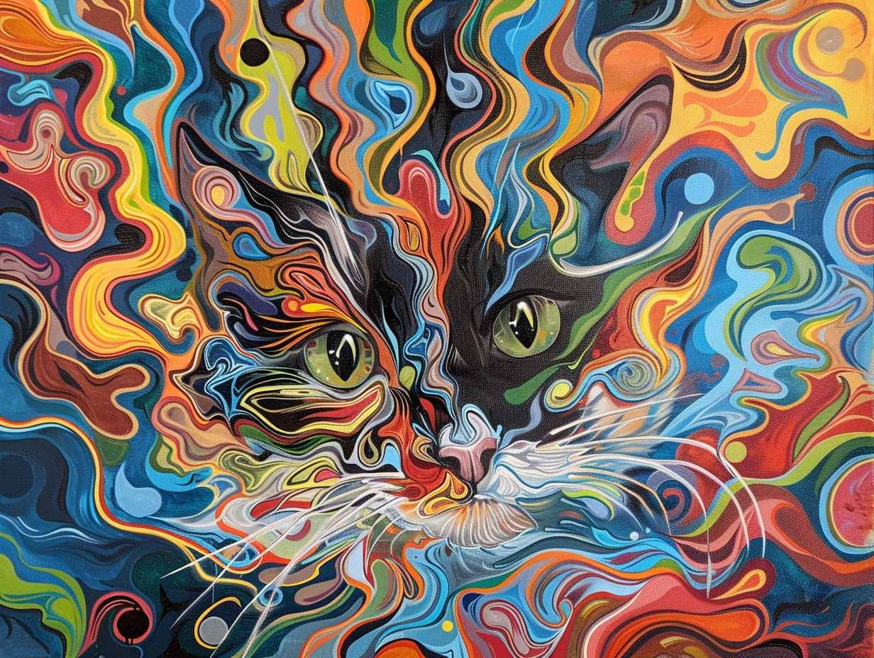 Psychedelic Swirl Cat