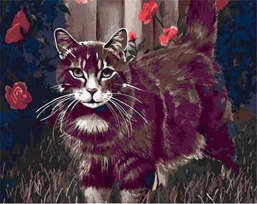 Purple Cat in Night