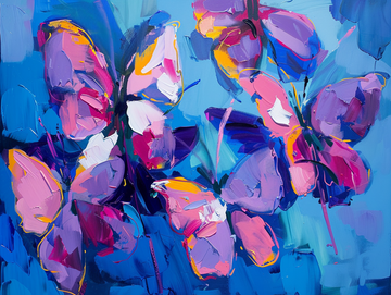 Purple Passion - Abstract Butterflies
