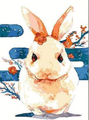 Rabbit with Flowers
