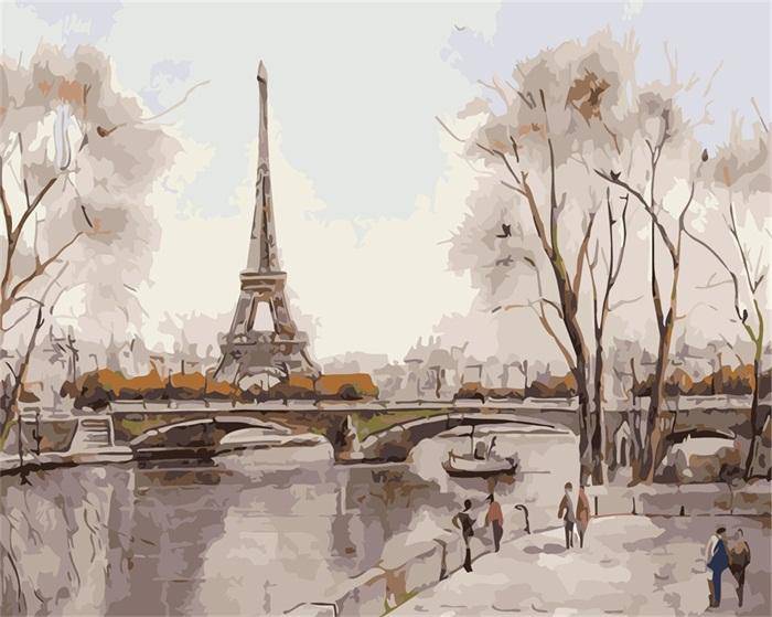River and Eiffel Tower