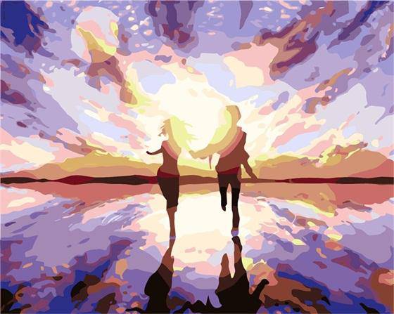 Running Beauty Towards Sun
