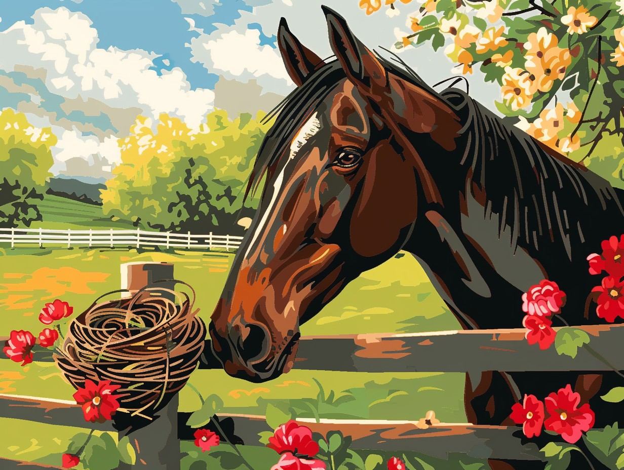 Rustic Farm Horses
