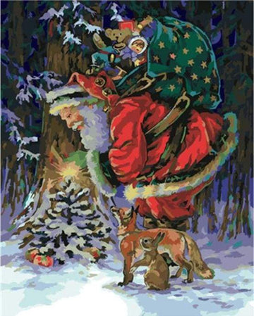 Santa Claus carrying Gifts