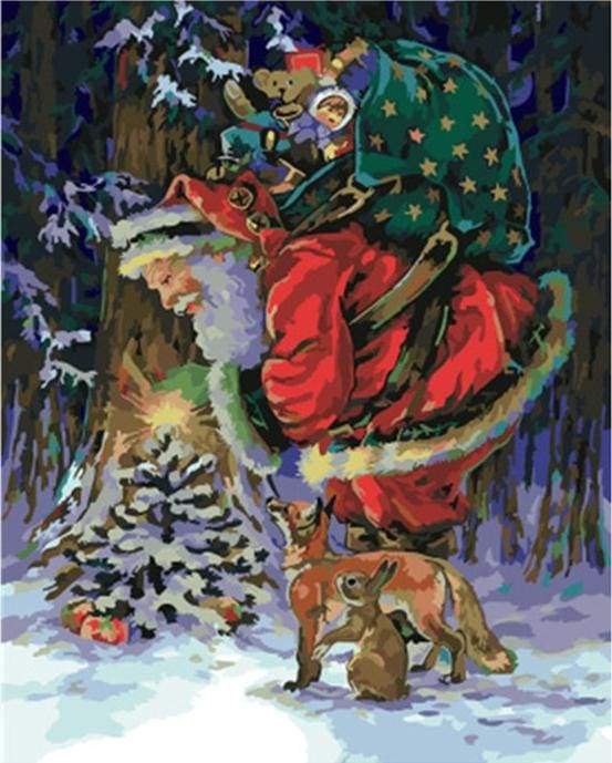 Santa Claus carrying Gifts