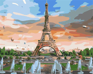 Statue and Eiffel Tower