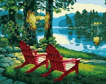 Sun Loungers on Lake