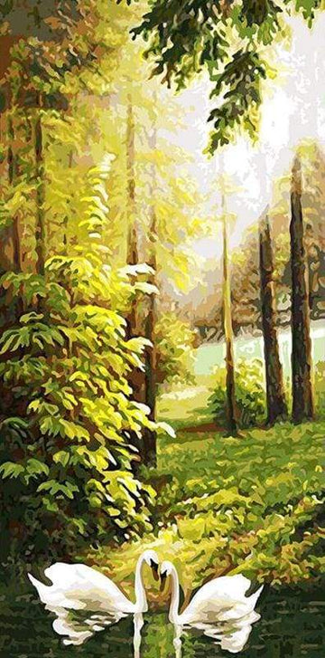 Swans in the Forest