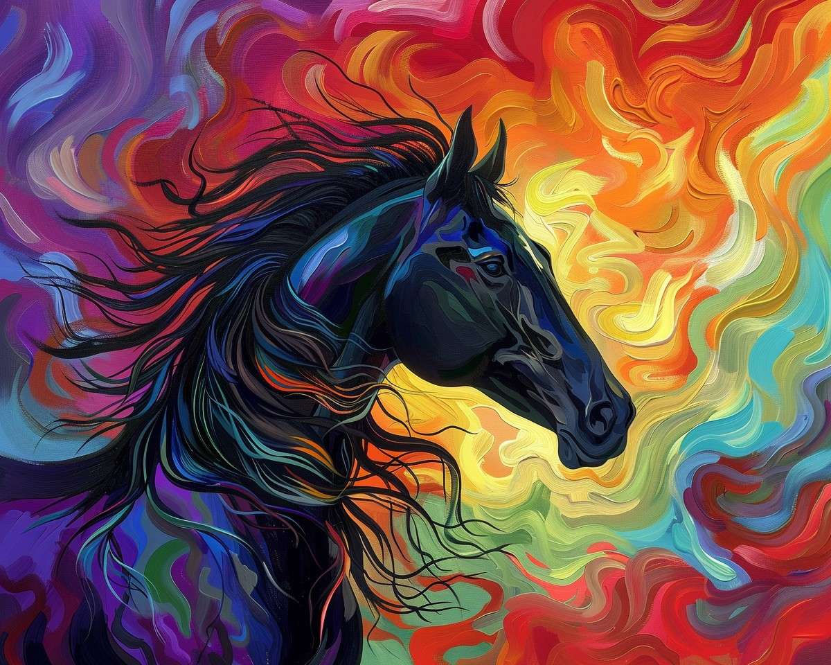Swirling Fire Horse