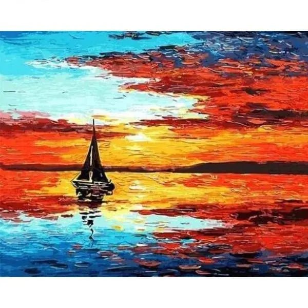 The Ocean And A Sailboat