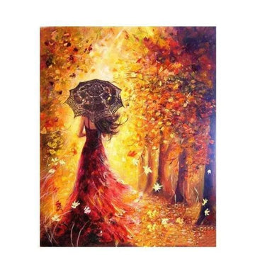 The Woman With The Autumn Umbrella