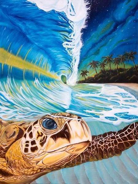 Turtle in the Waves