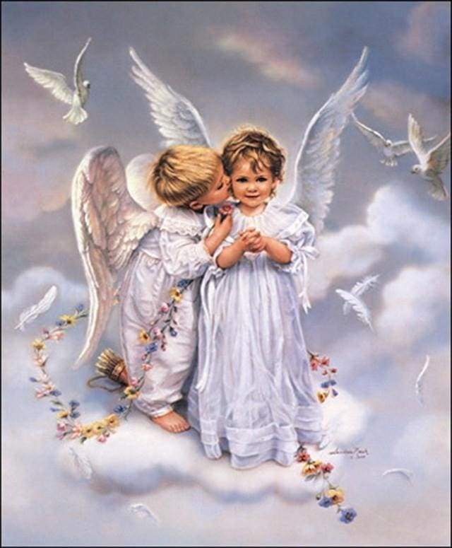 Two Angels and Doves