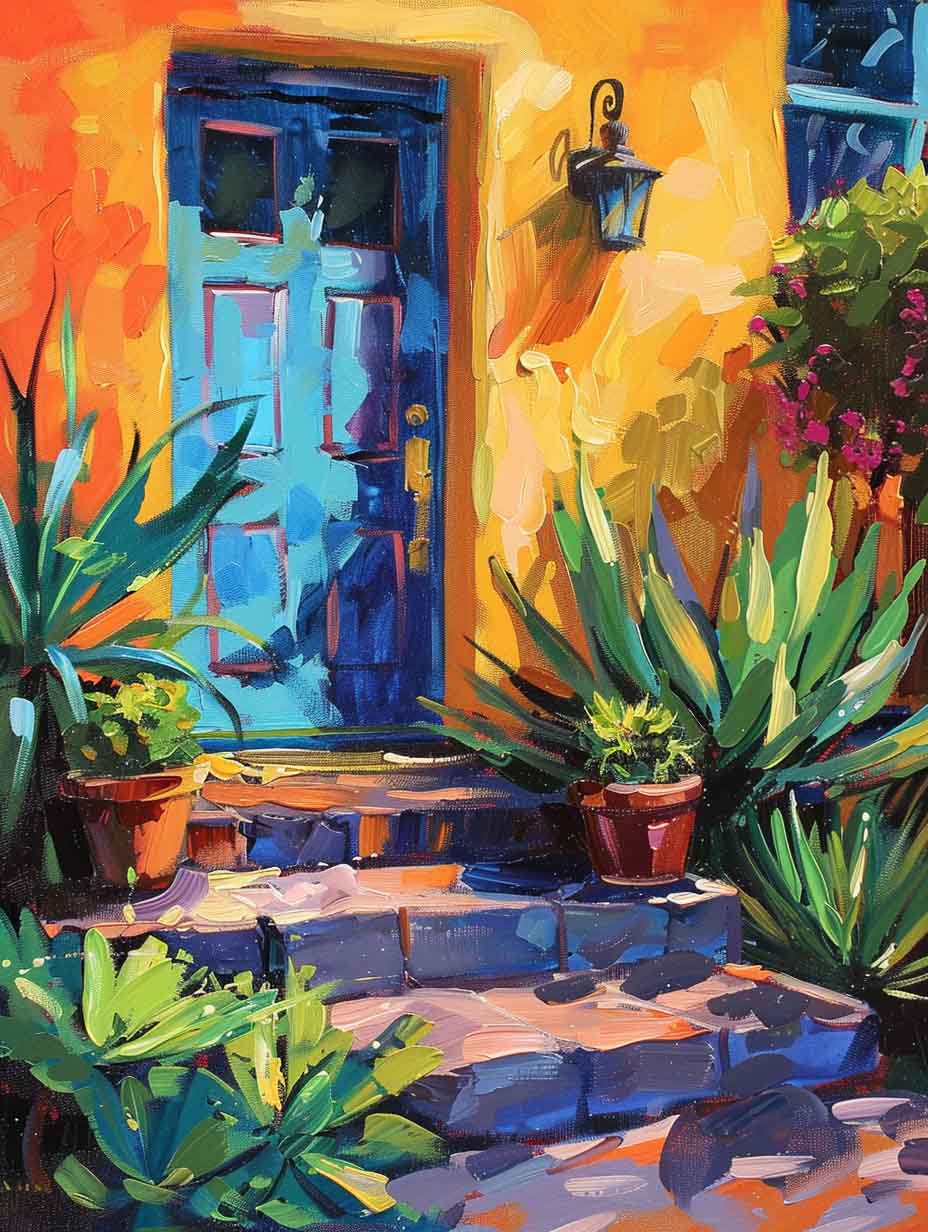 Vibrant Blue Door