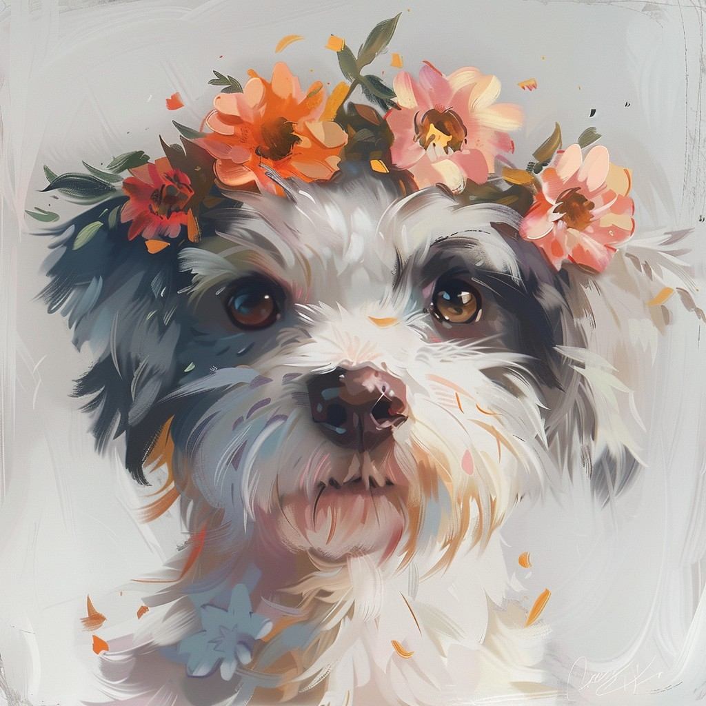 Vibrant Floral Pup