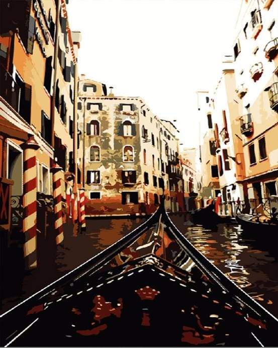 View from the Gondola in Venice