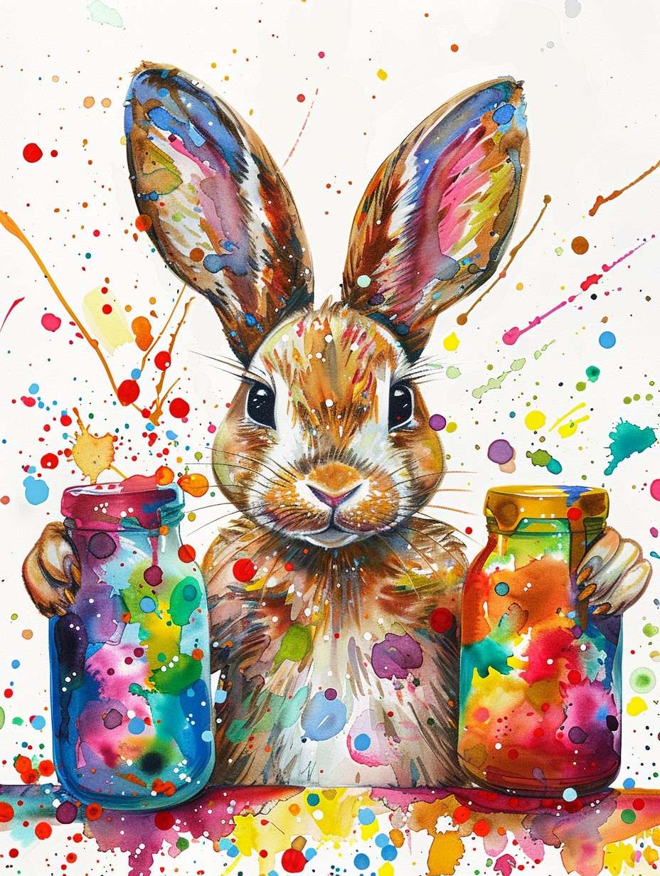 Watercolor Bunny