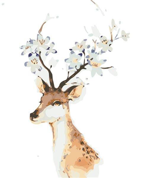 White Flower in Horn Deer