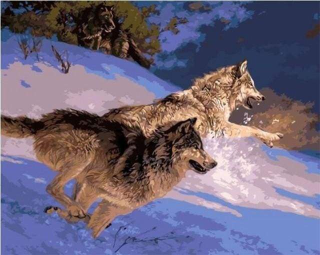 Wolves Hunting
