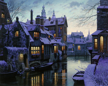 water canals at dusk